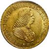Image 1 : COLOMBIA, Popayán, gold bust 4 escudos, Ferdinand VI, 1760 J, posthumous issue, rare, PCGS AU55, fin