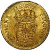 Image 2 : COLOMBIA, Popayán, gold bust 4 escudos, Ferdinand VI, 1760 J, posthumous issue, rare, PCGS AU55, fin