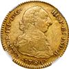 Image 1 : COLOMBIA, Popayán, gold bust 2 escudos, Charles III, 1781/0 SF, NGC XF 40.
