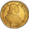Image 1 : COLOMBIA, Bogotá, gold bust 1 escudo, Charles IV, 1807 JJ, PCGS XF40.