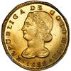 Image 1 : COLOMBIA, Popayán, gold 8 escudos, 1822 FM, rare, NGC MS 61, ex-Sedwick.