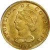 Image 1 : COLOMBIA, Bogotá, gold 8 escudos, 1824/3 JF, PCGS MS61, finest known in PCGS census.