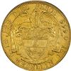 Image 2 : COLOMBIA, Medellín, gold 10 pesos, 1886/74, fineness 0,666 / 0,900, extremely rare, PCGS AU55, fines