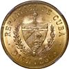 Image 2 : CUBA, struck at the Philadelphia mint, gold 10 pesos, 1915, José Martí, NGC MS 61.