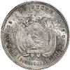 Image 2 : ECUADOR, struck at the Heaton Mint in Birmingham, 1 sucre, 1884, PCGS AU58.