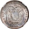 Image 2 : ECUADOR, struck at the Lima Mint, 2 décimos, 1915 FG, NGC MS 64.