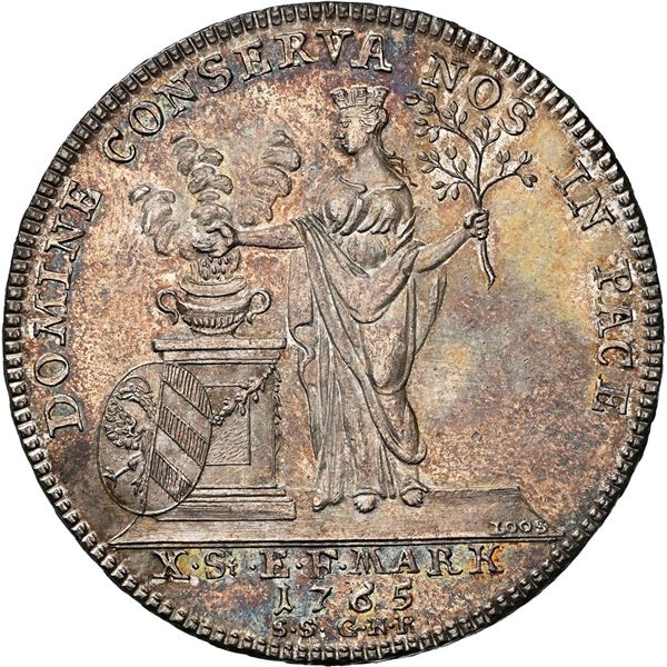 GERMAN STATES, Nürnberg, taler, Franz I, 1765 SS-GNR, NGC MS 63.