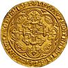 Image 2 : GREAT BRITAIN, London, England, Tower mint, gold noble, Edward III, mintmark cross potent (1361-69),