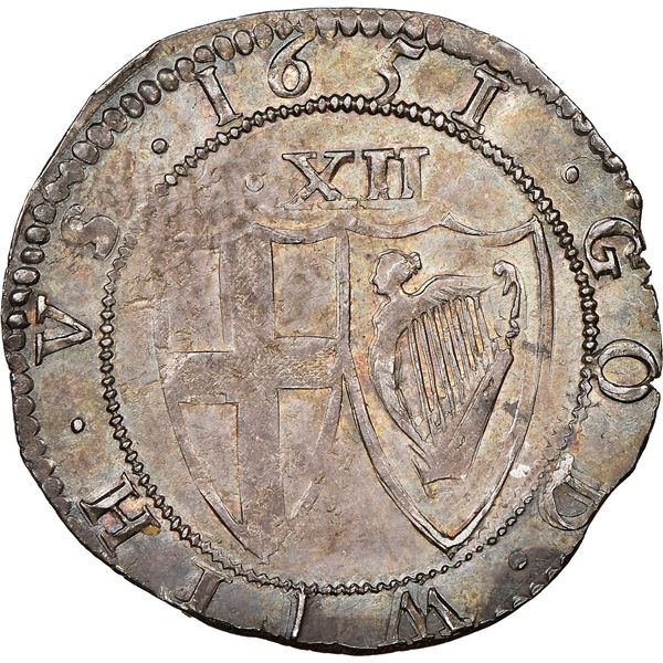 GREAT BRITAIN, Tower mint, London, England, 1 shilling, 1651, mintmark sun, NGC MS 63.