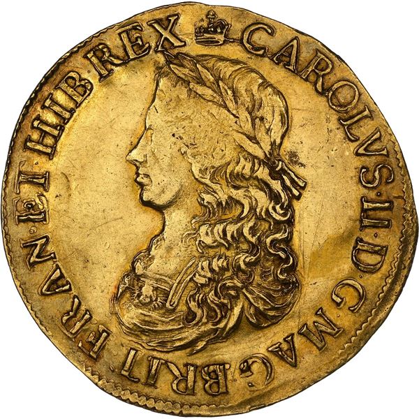 GREAT BRITAIN, London, England, gold unite (20 shillings), Charles II, hammered coinage, first issue
