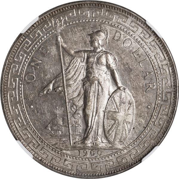 GREAT BRITAIN, Bombay mint, trade dollar, Victoria, 1900/890-B, NGC MS 61.