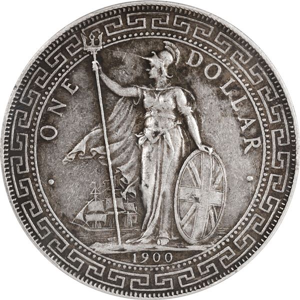 GREAT BRITAIN, Bombay mint, trade dollar, Victoria, 1900/890-B, PCGS XF40.