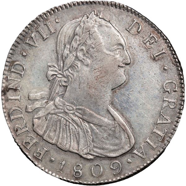 GUATEMALA, Guatemala City, bust 4 reales, Ferdinand VII transitional (bust of Charles IV), 1809 M, P