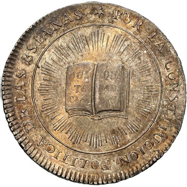GUATEMALA, struck in Mexico City, 2 reales-sized proclamation medal, Ferdinand VII, 1812, Spanish Co