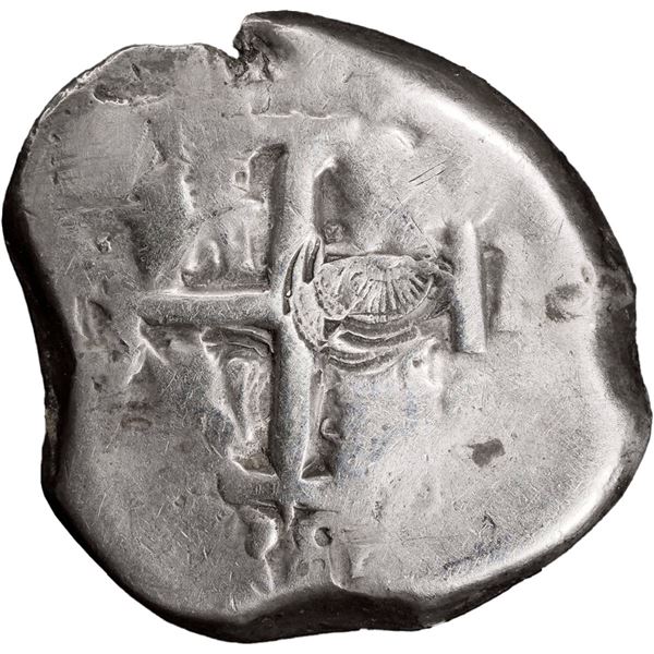 GUATEMALA, Quetzaltenango, 8 reales, Type I countermark (1838) on a Potosí, Bolivia, cob 8 reales, 1