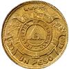Image 2 : HONDURAS, Tegucigalpa, gold 1 peso, 1901, rare, NGC AU details / mount removed (Richard Stuart Colle