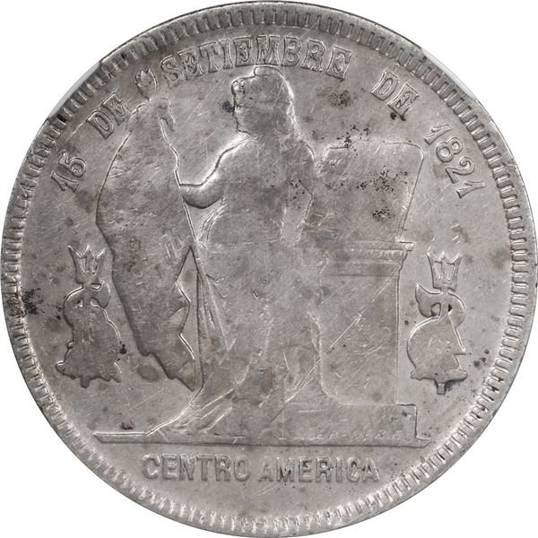 HONDURAS, Tegucigalpa, 1 peso, 1893/1, rare, NGC VF details / cleaned.