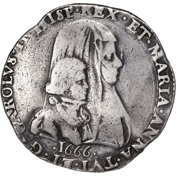 ITALIAN STATES, Milan (under Spain), 1 filippo, Charles II, 1666.