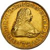 Image 1 : MEXICO, Mexico City, gold bust 8 escudos, Ferdinand VI, 1748 MF, A/E in NOMINA, NGC AU details / rev