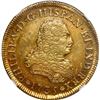 Image 1 : MEXICO, Mexico City, gold bust 4 escudos, Philip V, 1735 MF, rare, NGC AU 58.