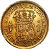 Image 2 : MEXICO, Mexico City, gold bust 4 escudos, Philip V, 1735 MF, rare, NGC AU 58.