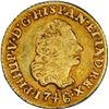 Image 1 : MEXICO, Mexico City, gold bust 1 escudo, Philip V, 1746/5 MF, PCGS XF45, finest and only example in 