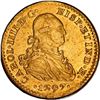 Image 1 : MEXICO, Mexico City, gold bust 1 escudo, Charles IV, 1797 FM, PCGS AU details / cleaned.