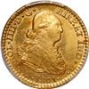 Image 1 : MEXICO, Mexico City, gold bust 1 escudo, Charles IV, 1801 FT, PCGS AU58.