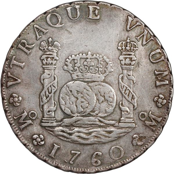 MEXICO, Mexico City, pillar 8 reales, Ferdinand VI, 1760 MM.