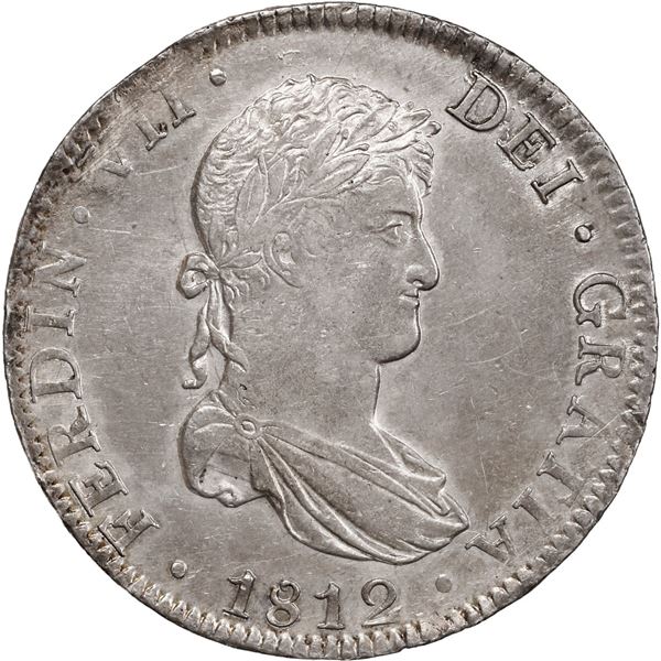 MEXICO, Mexico City, bust 8 reales, Ferdinand VII, 1812 HJ.