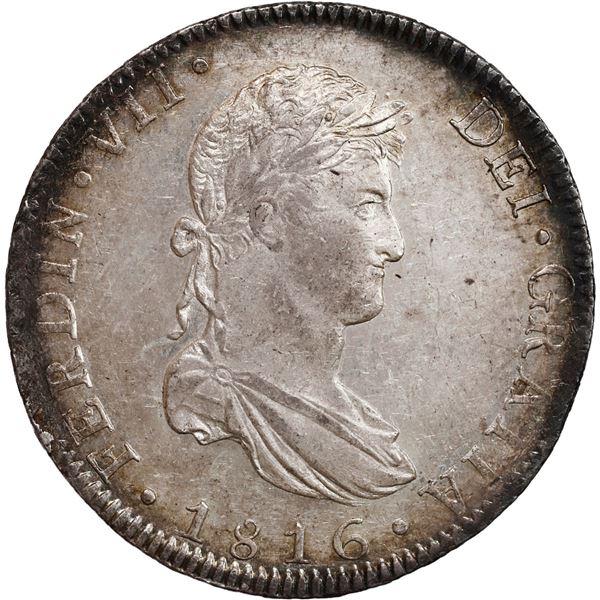 MEXICO, Mexico City, bust 8 reales, Ferdinand VII, 1816 JJ.