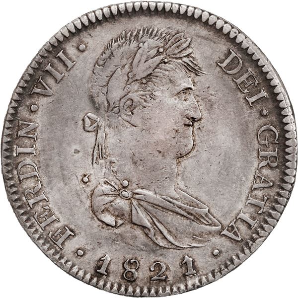 MEXICO, Guadalajara, bust 8 reales, Ferdinand VII, 1821/22 FS.