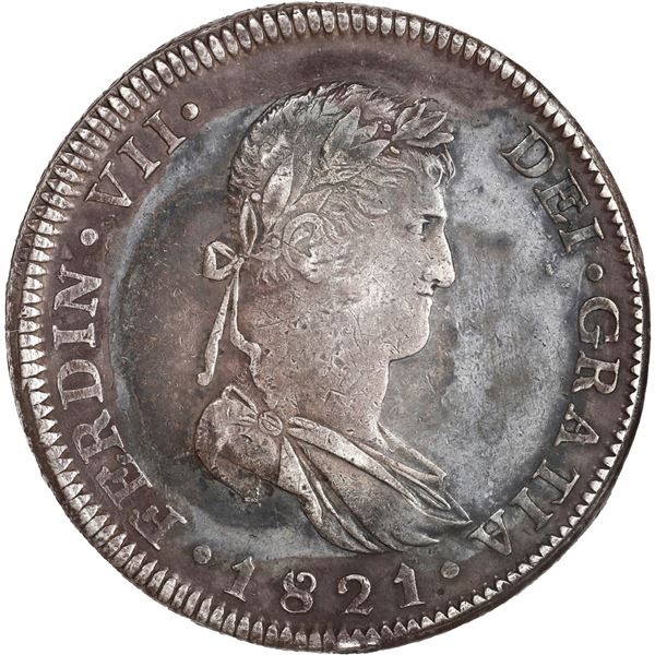MEXICO, Guadalajara, bust 8 reales, Ferdinand VII, 1821 FS.