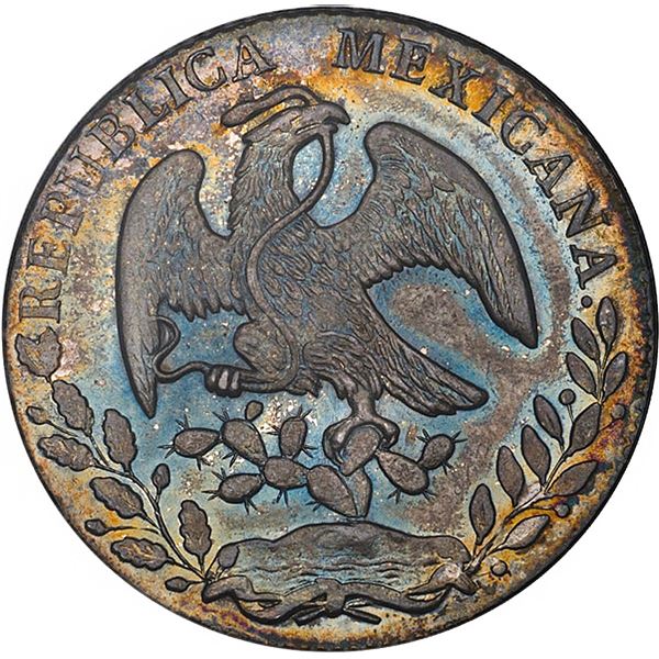 MEXICO, Mexico City, cap-and-rays 8 reales, 1863 TH, PCGS MS65 (Old Green Label).