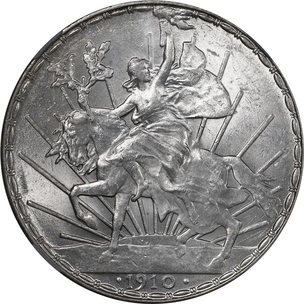MEXICO, Mexico City, "caballito" peso, 1910, NGC MS 62.