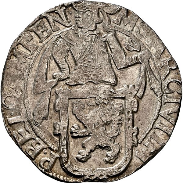 NETHERLANDS (United), Campen, "lion" daalder, 1648, NGC MS 64, "top pop."