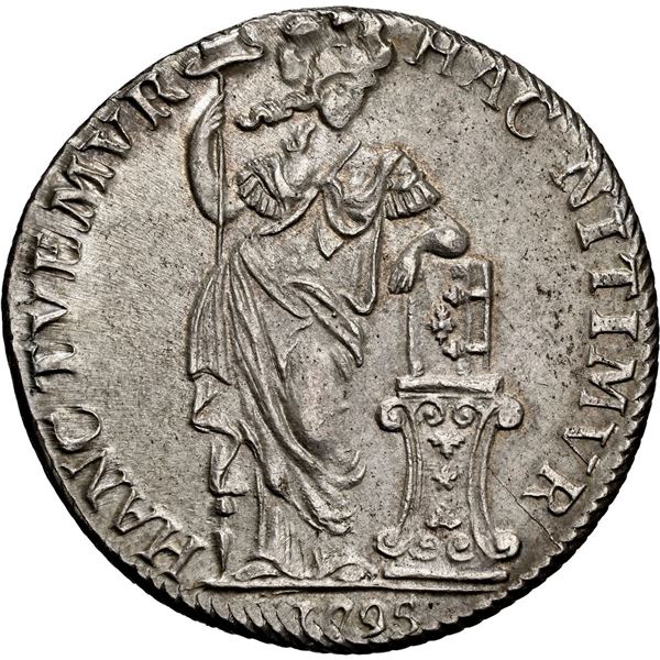 NETHERLANDS (United), Westfriesland, 3 gulden, 1795, NGC MS 63.