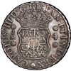 Image 2 : PERU, Lima, pillar 4 reales, Charles III, 1769 JM, dot over left mintmark only, rare, PCGS VF detail