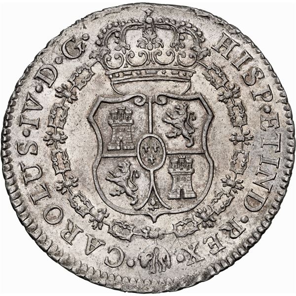PERU, Lima, 4 reales-sized proclamation medal, Charles IV, 1789, NGC MS 61.