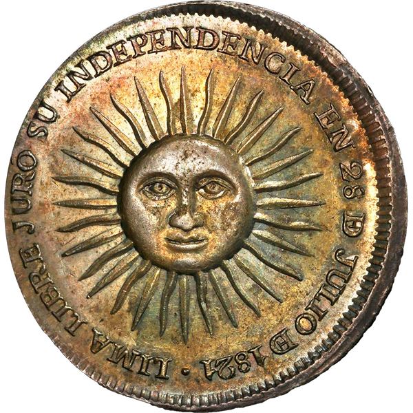 PERU, Lima, "3 reales"-sized proclamation medal, 1821, Independence / San Martín, PCGS MS63.