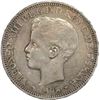 Image 1 : PUERTO RICO (under Spain), struck at the Madrid Mint, 1 peso, Alfonso XIII, 1895 PG-V, PCGS AU55.