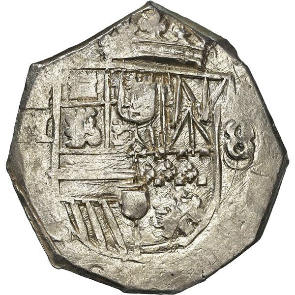 SPAIN, Segovia, cob 8 reales, Philip IV, 1659 M, NGC MS 62, ex-Casandra.