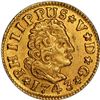 Image 1 : SPAIN, Seville, gold bust ½ escudo, Philip V, 1743 PJ, PCGS MS63, finest known in PCGS census.