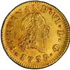 Image 1 : SPAIN, Madrid, gold bust ½ escudo, Ferdinand VI, 1759 JB, PCGS AU55.