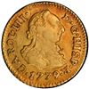 Image 1 : SPAIN, Seville, gold bust ½ escudo, Charles III, 1779 CF, PCGS AU53.