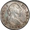 Image 1 : SPAIN, Seville, bust 8 reales, Charles III, 1776 CF, PCGS XF40.