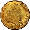 Image 1 : SPAIN, Madrid, gold bust 2 escudos, Charles IV, 1801/791 MF, PCGS MS63, finest and only example in P