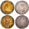 Image 1 : SPAIN, Madrid, matching pair of gilt silver uniface clichés (obverse and reverse) for gold bust 2 es