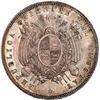 Image 1 : URUGUAY, struck in Paris, 1 peso, 1877-A, PCGS MS66, "top pop," ex-Huntington (stated on label).