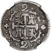 Image 2 : VENEZUELA, Caracas, 2 reales, "1818" (1R-sized digits, struck ca. 1830) BS, florets flanking cross w